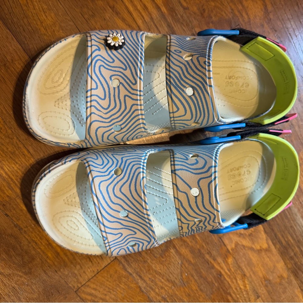 CROCS Blue Sandals Comfortable Adjustable Footwear